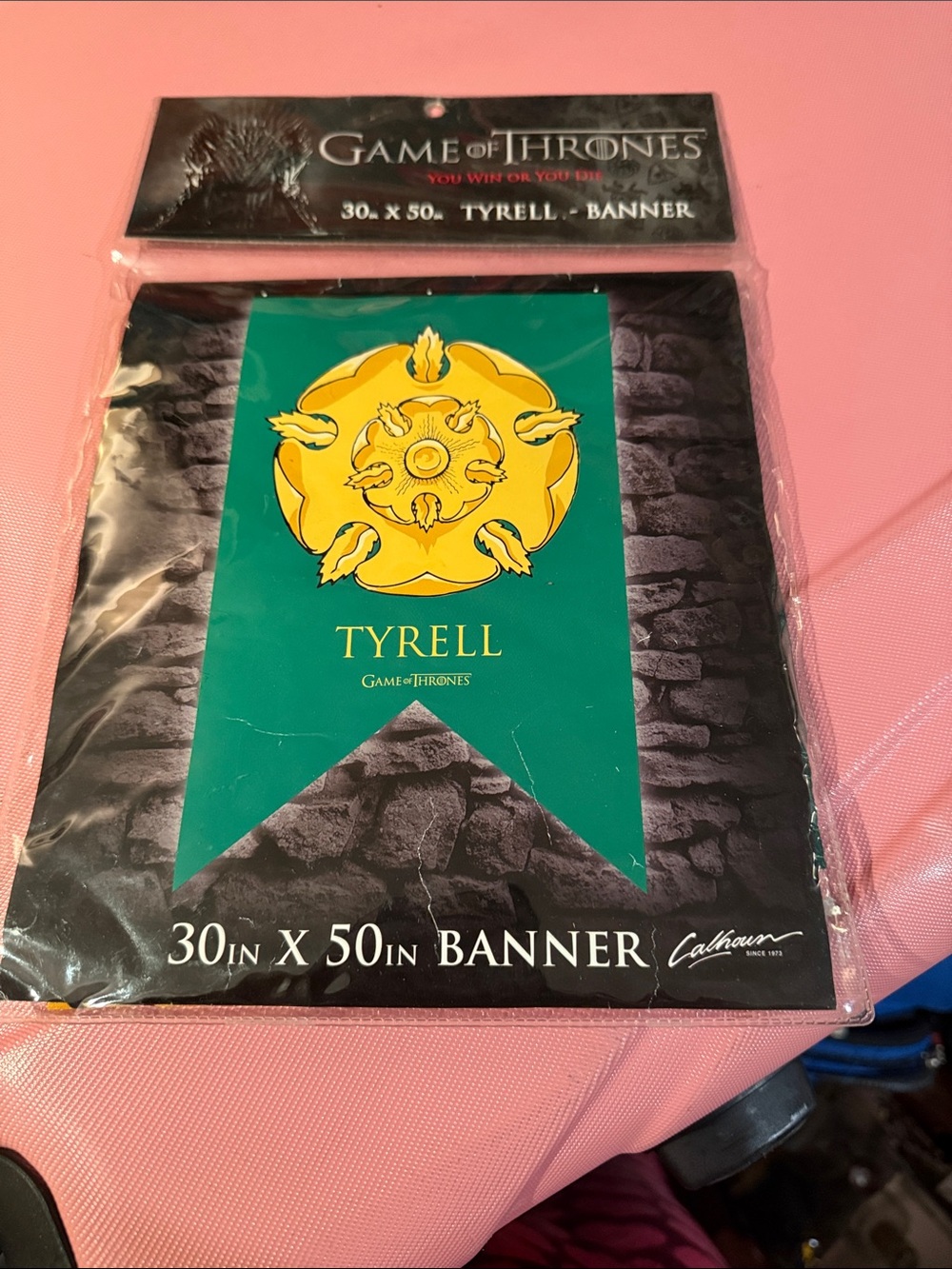 Tyrell House Banner in Green and Gold Game of Thrones Banner flag 30 by 50